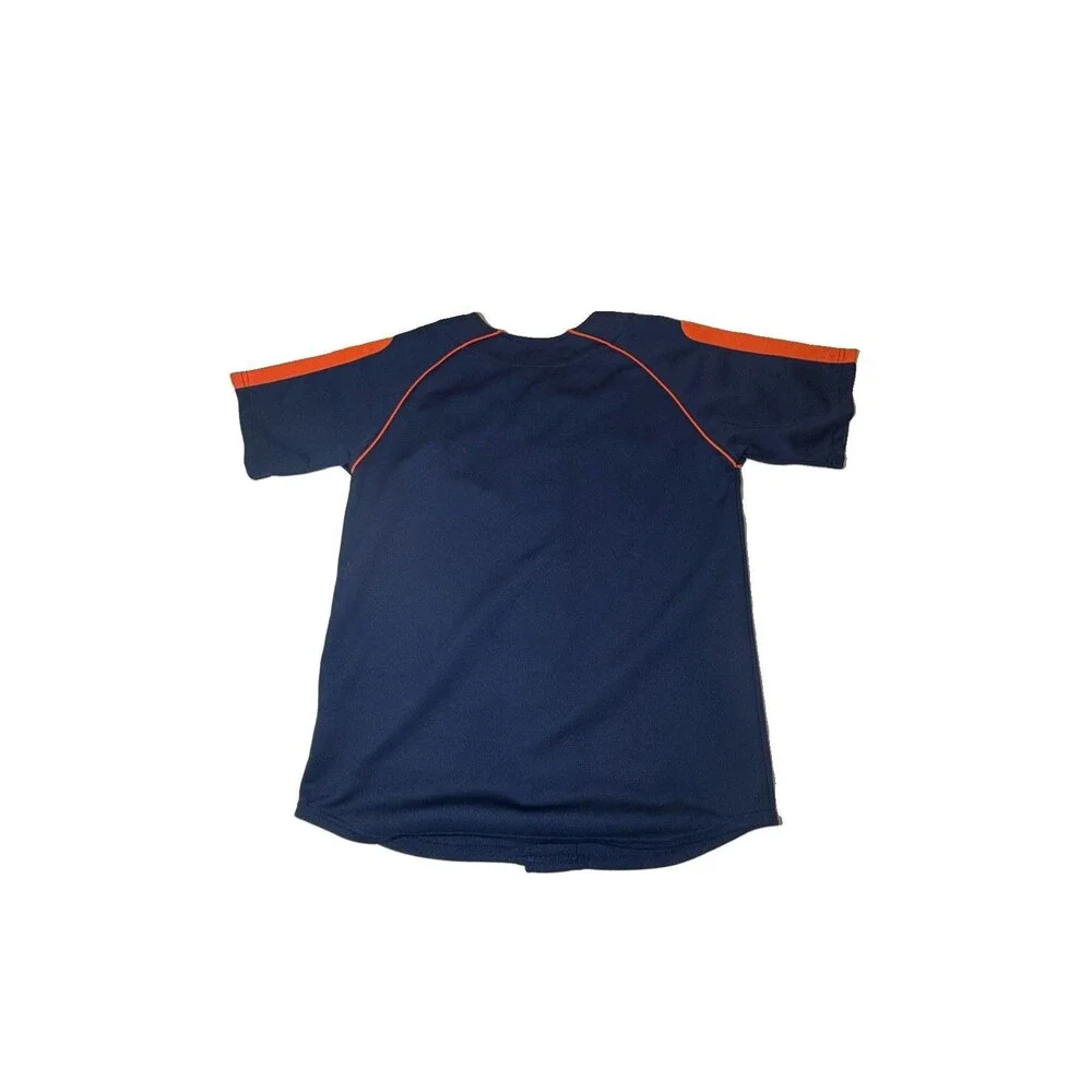 Nike Detroit Tigers Youth Large Baseball Jersey Navy Orange MLB NWOT Sewn Logo